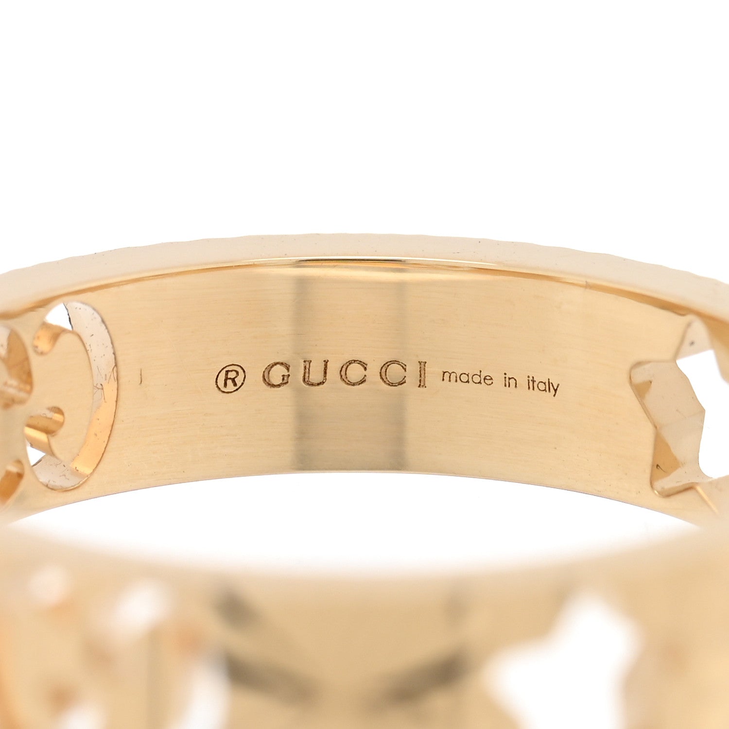 Gucci 18K Yellow Gold Icon Stars Band Ring 4 of 5
