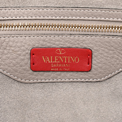 Valentino Garavani Grained Calfskin Rockstud Shoulder Tote Perla 6 of 24