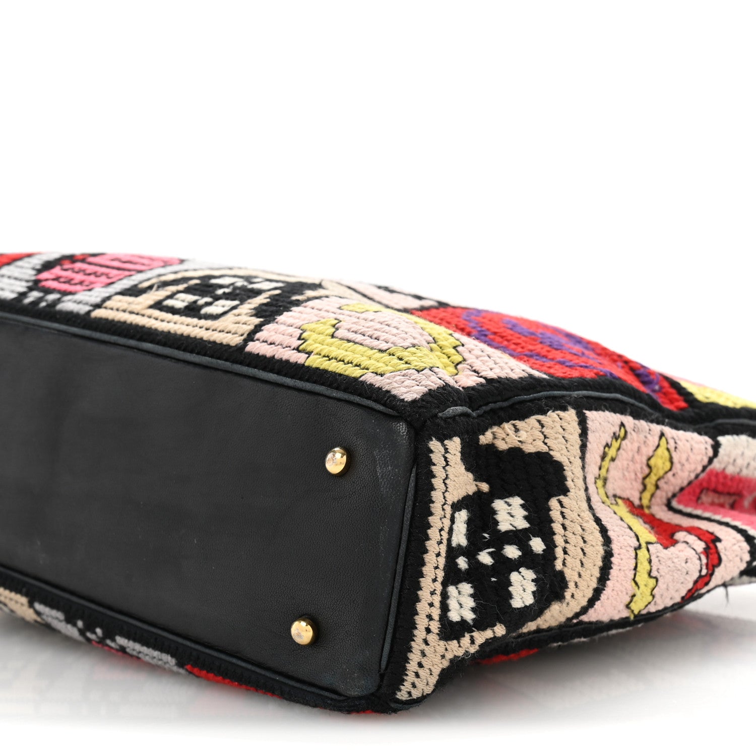 Chanel Needlepoint Precious Symbols Shoulder Bag Black 10 of 16