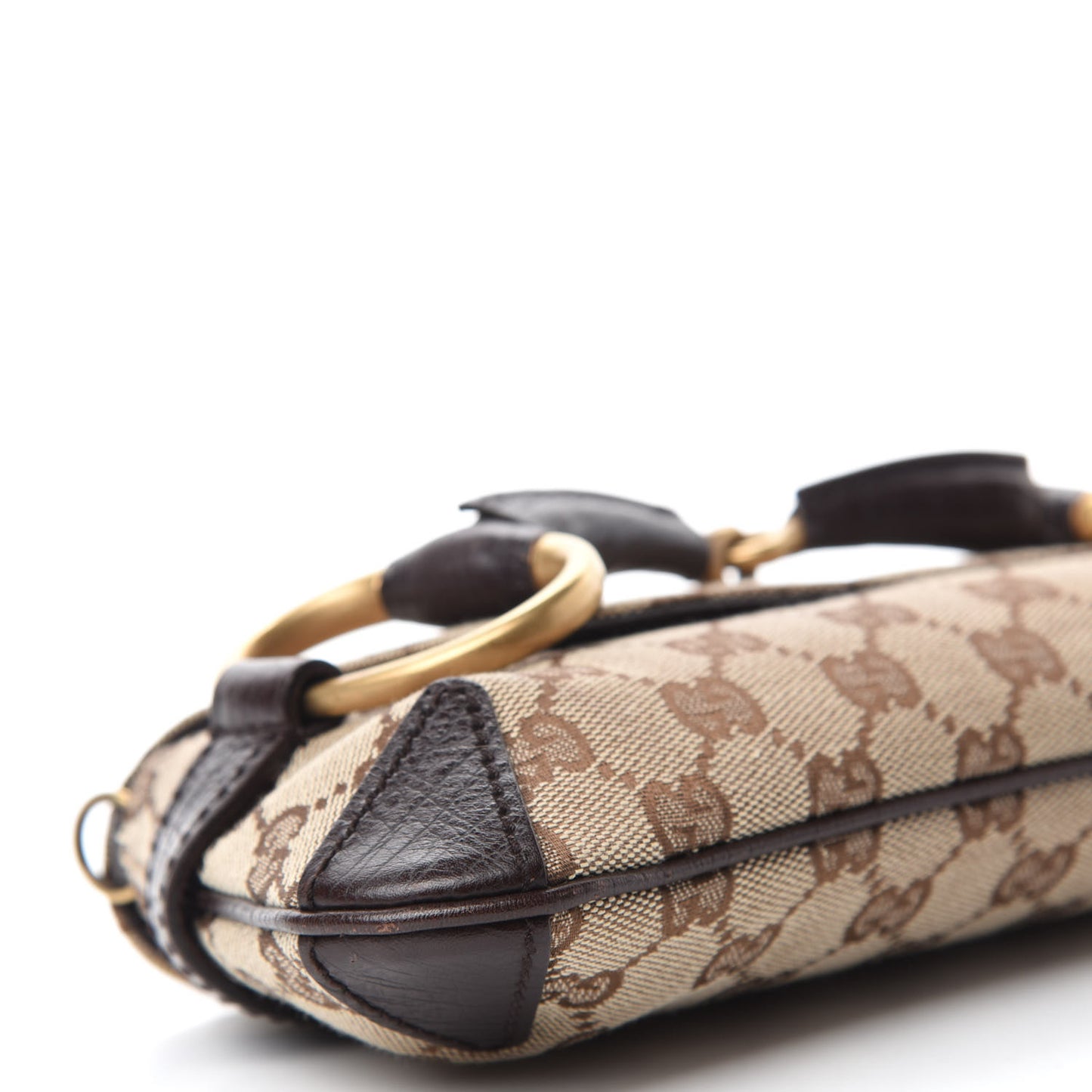 Monogram Horsebit Clutch Dark Brown