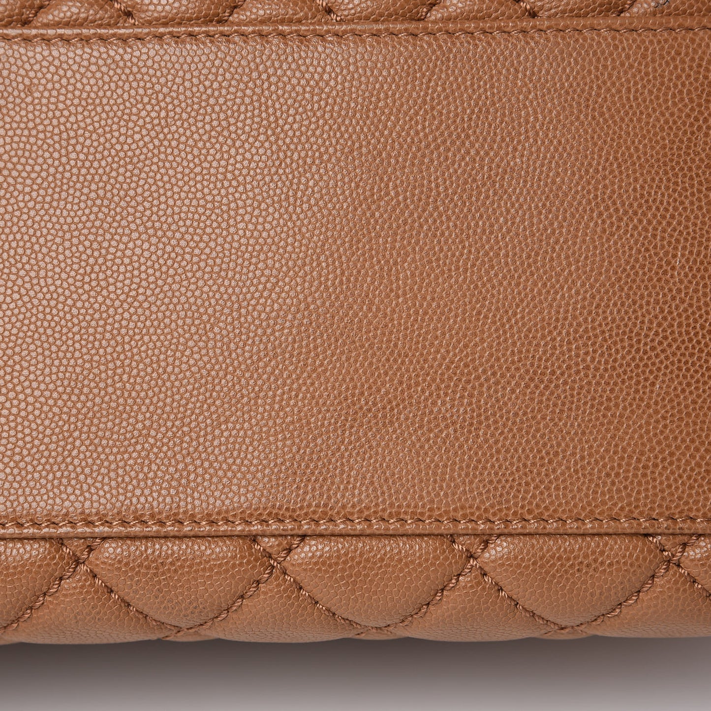 Caviar Quilted Small Coco Handle Flap Camel