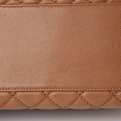 Chanel Caviar Quilted Small Coco Handle Flap Camel 9 of 11