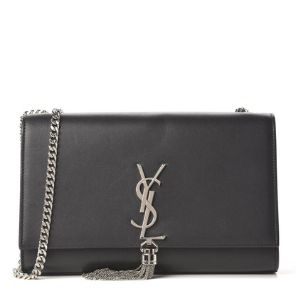 Saint Laurent Smooth Calfskin Medium Classic Monogram Kate Tassel Satchel Black 1 of 11
