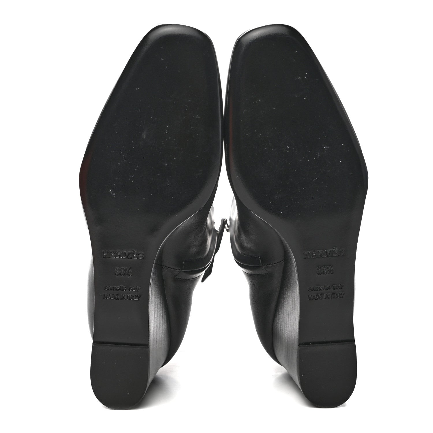 Hermes Calfskin Andrene Ankle Boots 38.5 Black 5 of 8