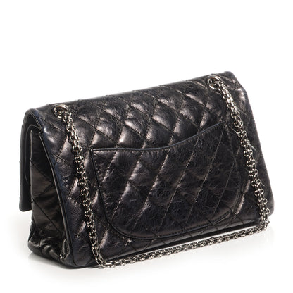 Chanel Aged Calfskin 2.55 Reissue 226 Flap Metallic Black 3 of 7