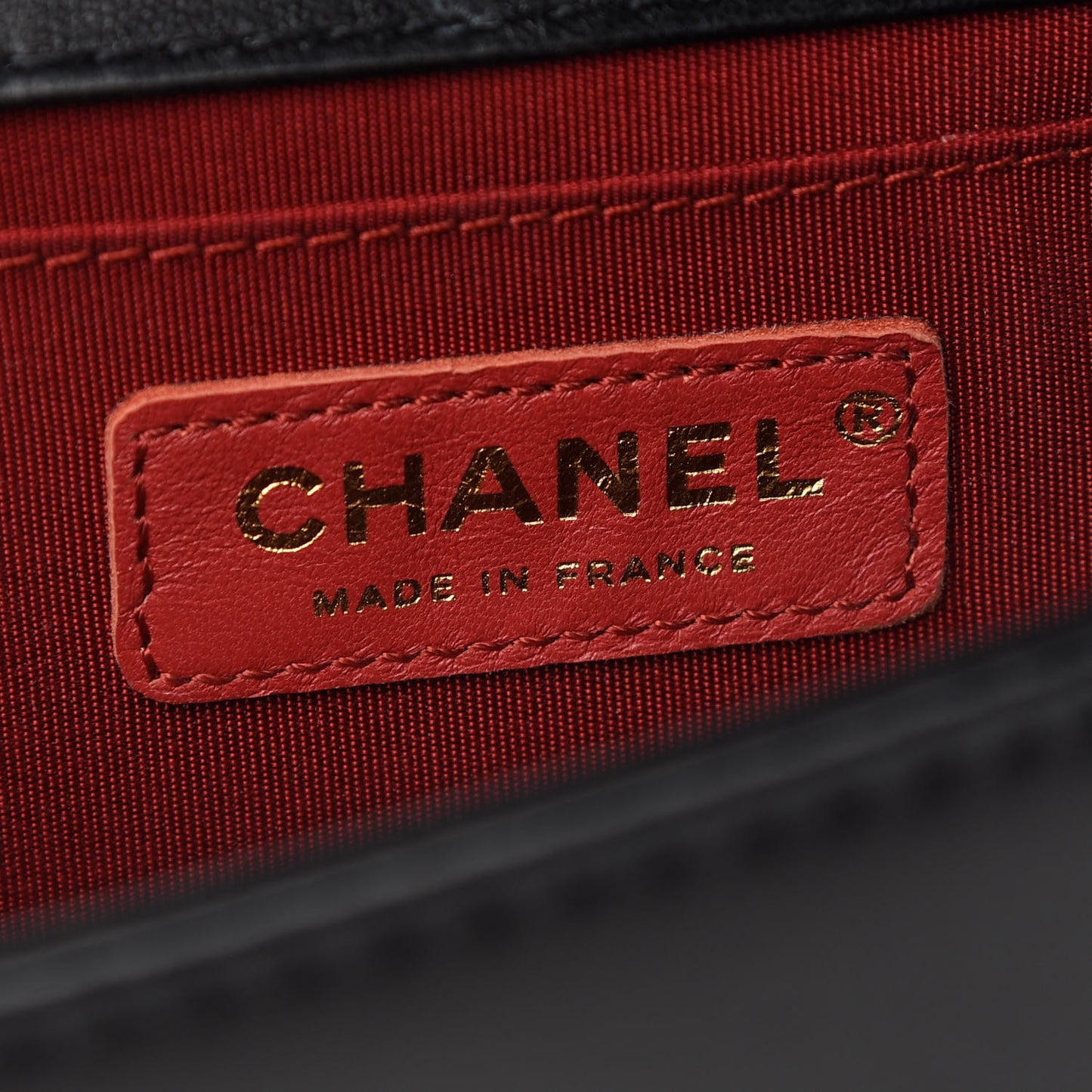 Lambskin Quilted Medium Boy Flap Dark Red Black