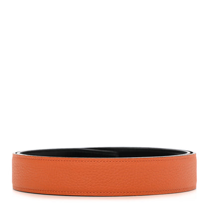 Hermes Togo Swift 32mm Belt Strap 90 Orange Black 2 of 5