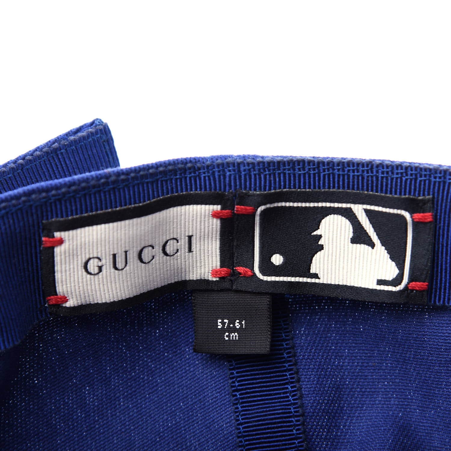 Gucci X MLB Cotton NY Yankees Baseball Hat 57-61 Blue 9 of 11