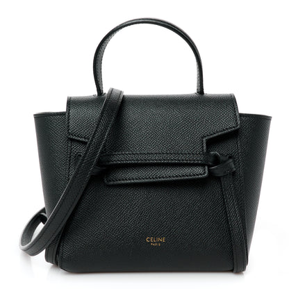 Celine Grained Calfskin Pico Belt Bag Black 1 of 10