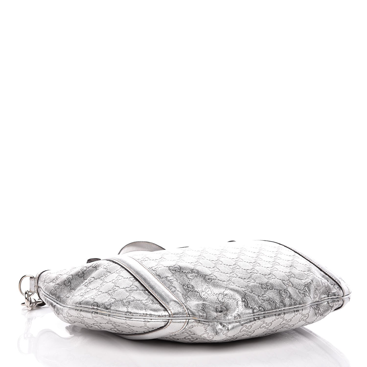 Gucci Metallic Guccissima Medium Britt Tote Silver 4 of 11