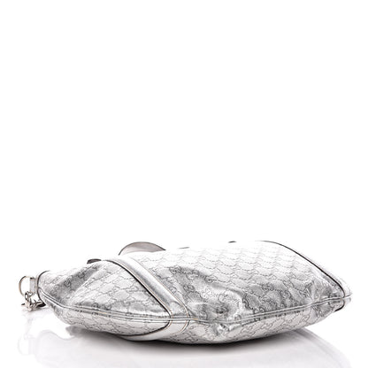 Gucci Metallic Guccissima Medium Britt Tote Silver 4 of 11
