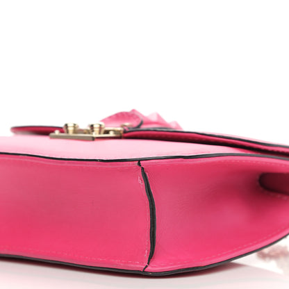 Valentino Garavani Vitello Small Glam Lock Rockstud Flap Pop Fuxia 10 of 11