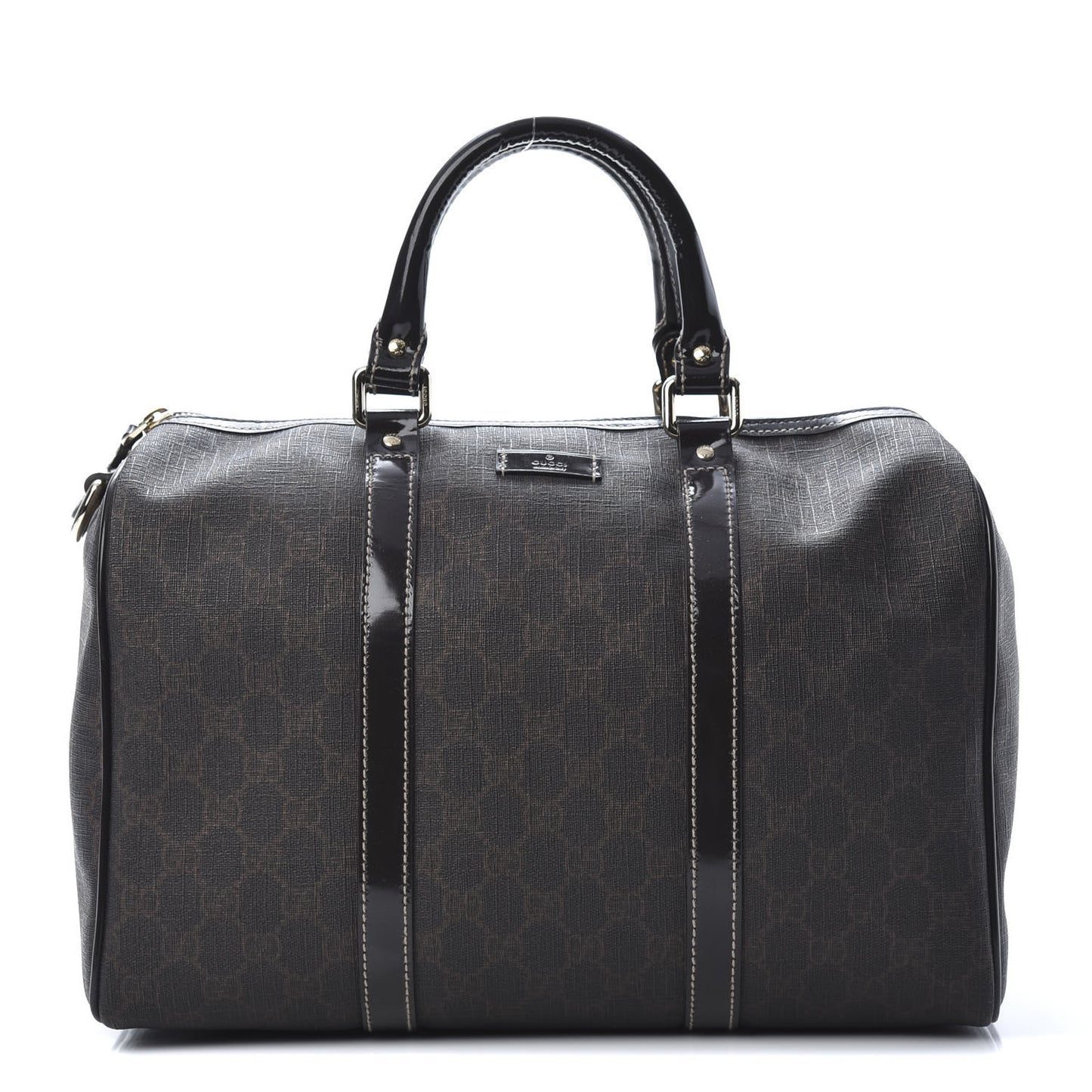 GG Supreme Monogram Medium Boston Dark Brown