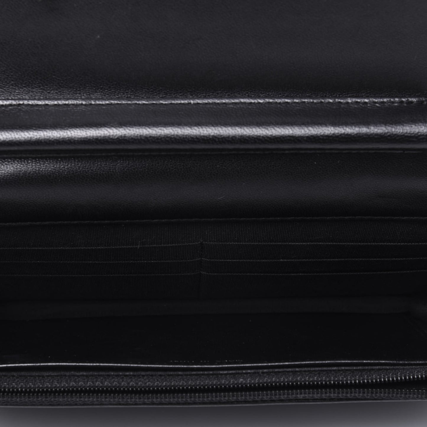 Lambskin Quilted Boy Wallet On Chain WOC Black