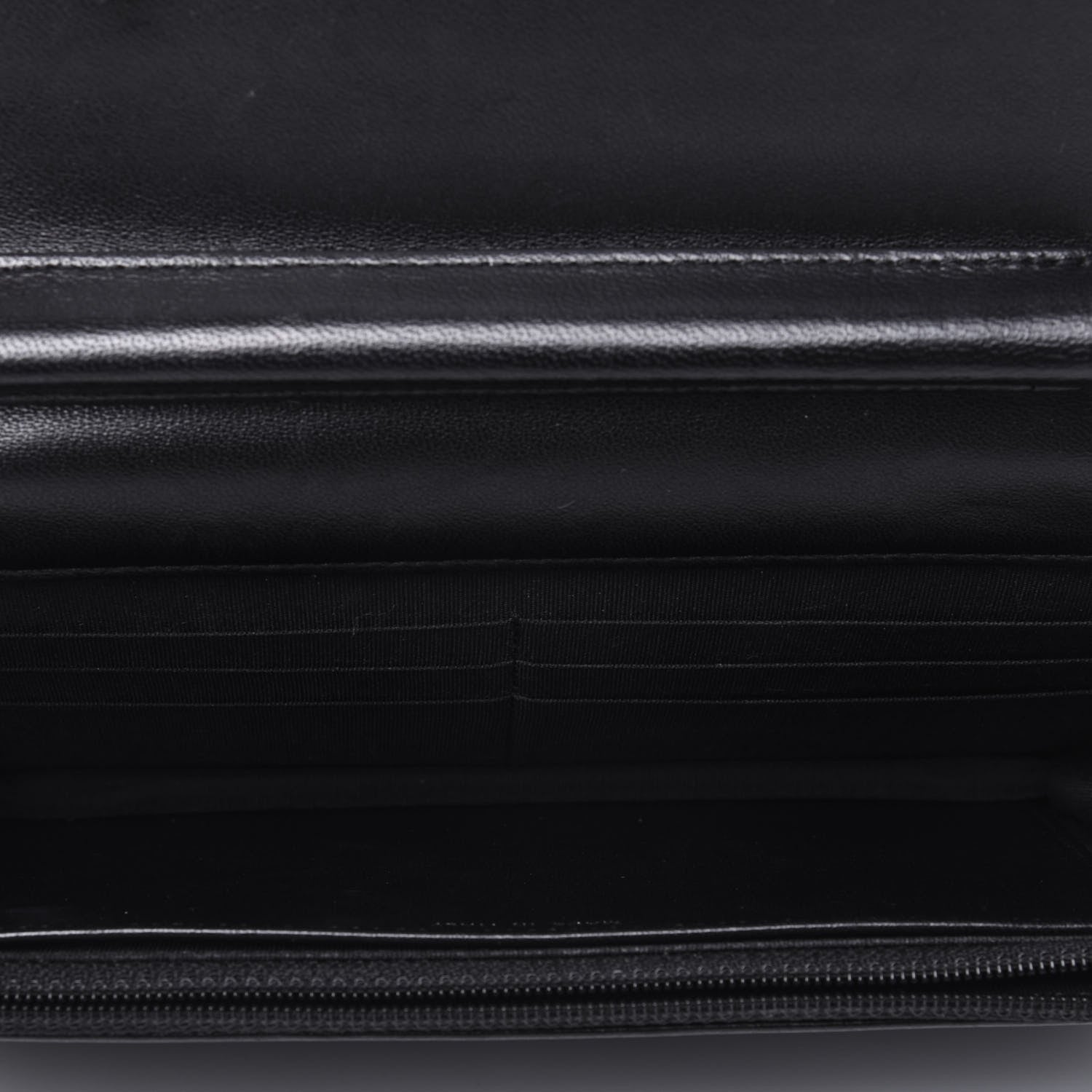 Chanel Lambskin Quilted Boy Wallet On Chain WOC Black 4 of 15