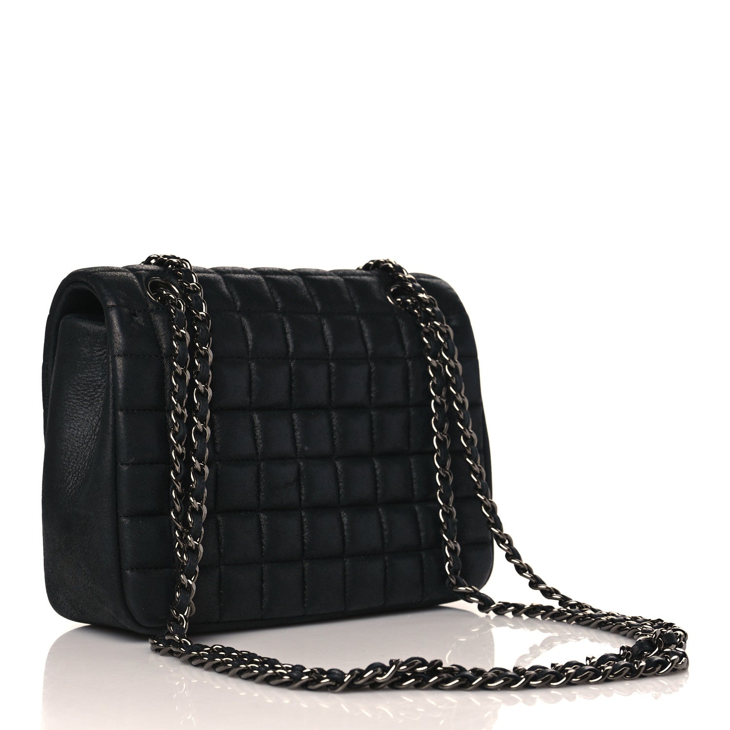 Chanel Iridescent Calfskin Square Quilted Mini Flap Black 3 of 11