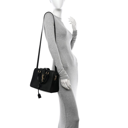 Saint Laurent Calfskin Monogram Baby Cabas Black 2 of 12