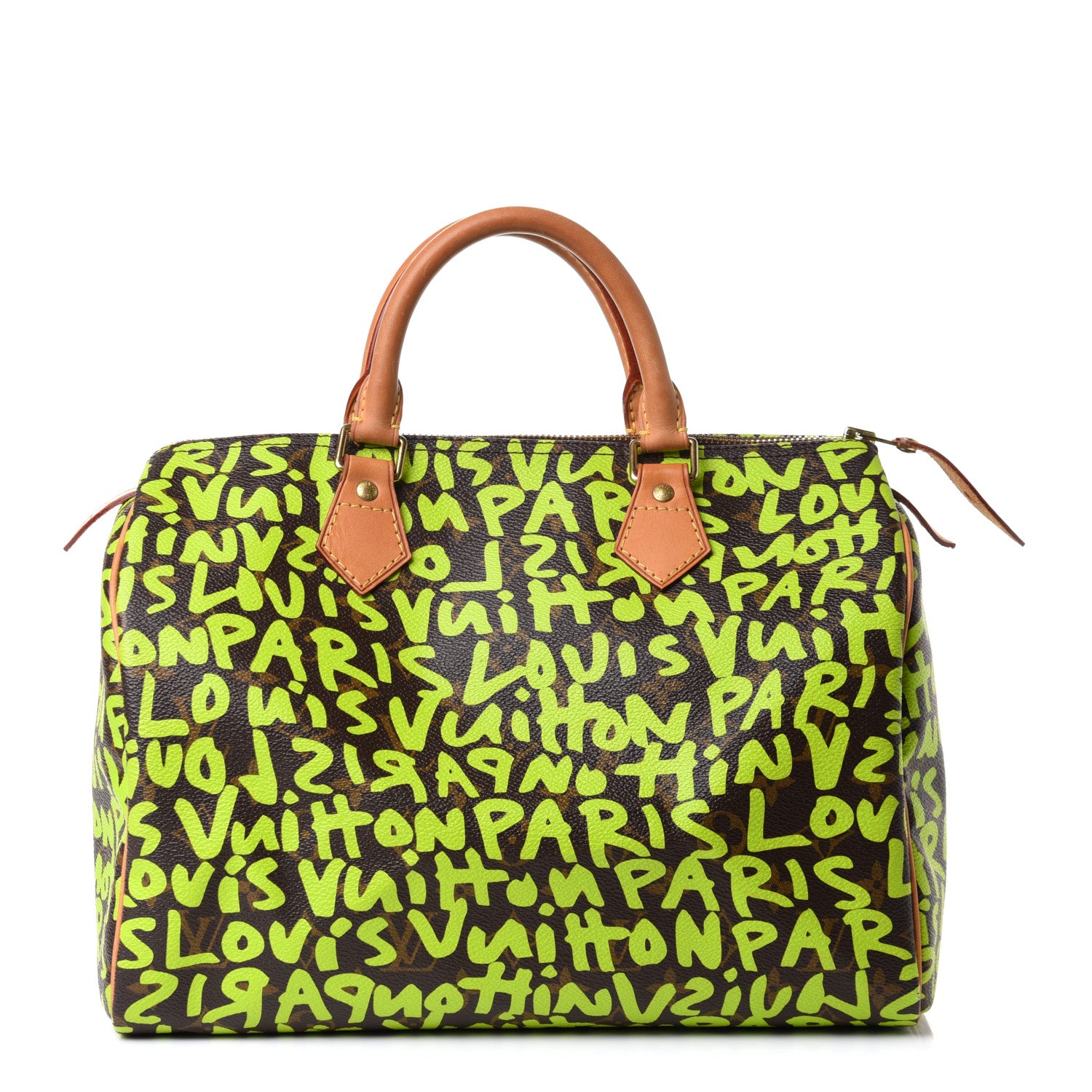 Louis Vuitton Monogram Graffiti Speedy 30 Green 1 of 10