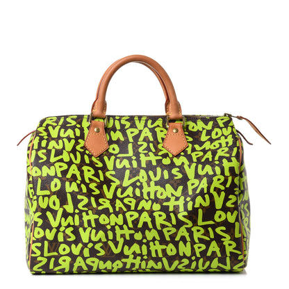 Louis Vuitton Monogram Graffiti Speedy 30 Green 1 of 10