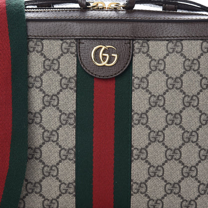 Gucci GG Supreme Monogram Web Small Ophidia Top Handle Shoulder Bag Brown 8 of 11