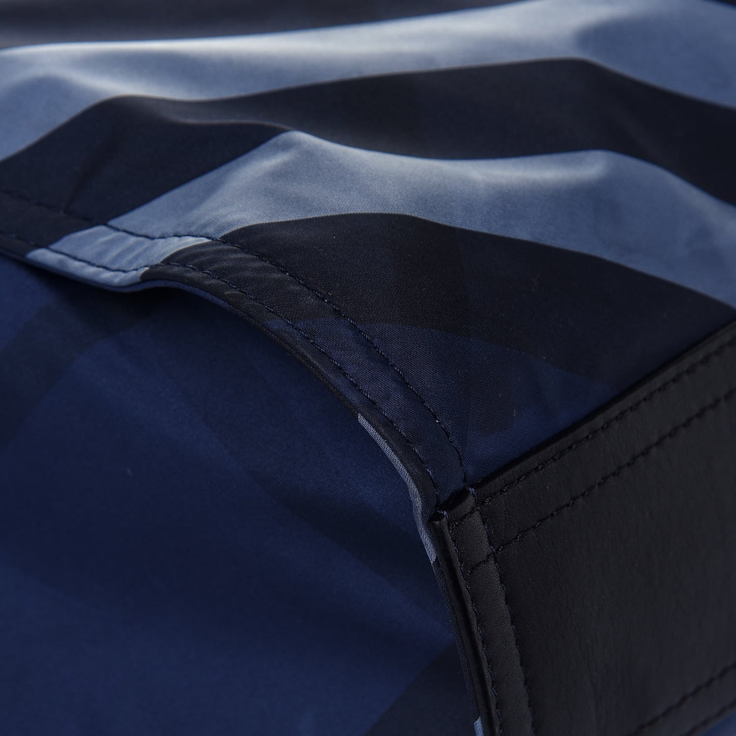 Burberry Nylon Check Small Buckleigh Packable Tote Navy Blue 9 of 15