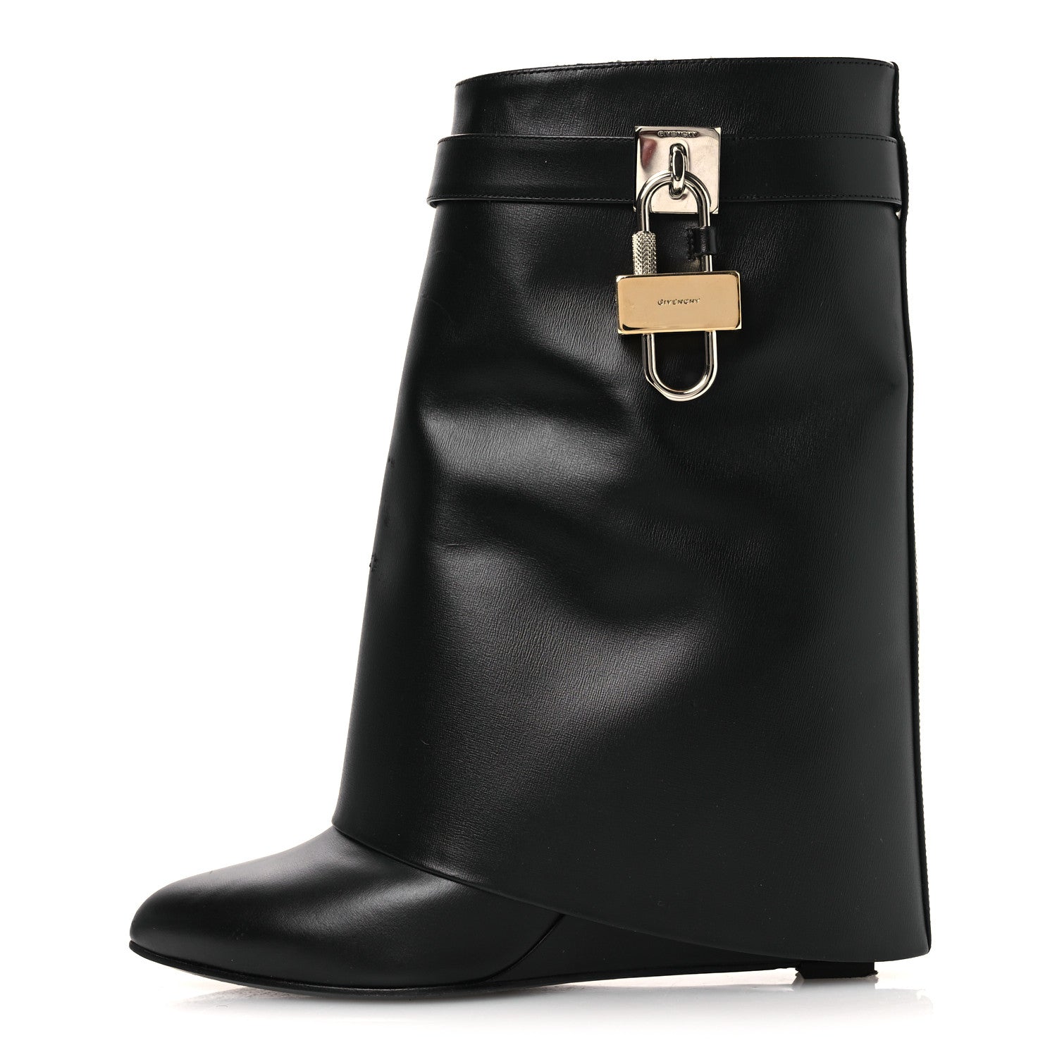 Givenchy Calfskin Shark Lock Ankle Boots 41 Black 1 of 15