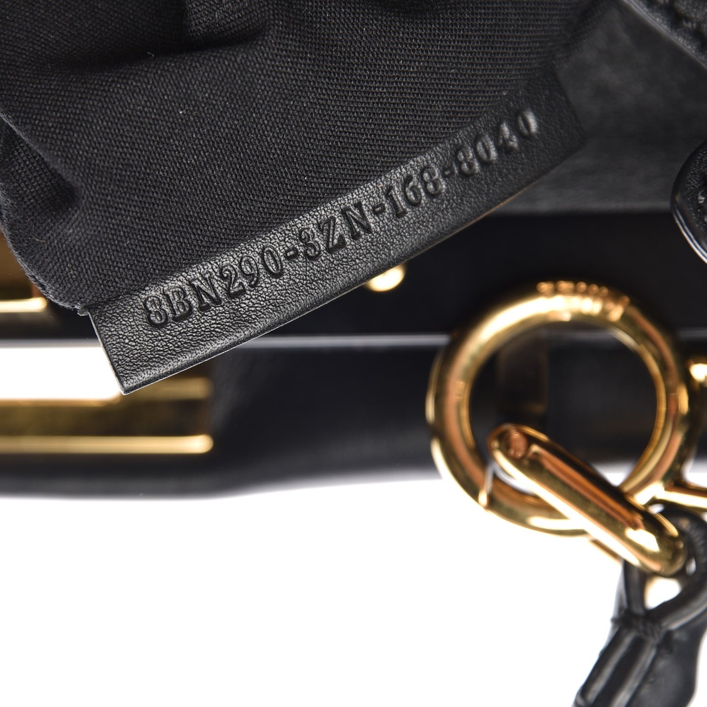 Vitello Seta Shiny Nappa Medium Peekaboo Iconic Satchel Black