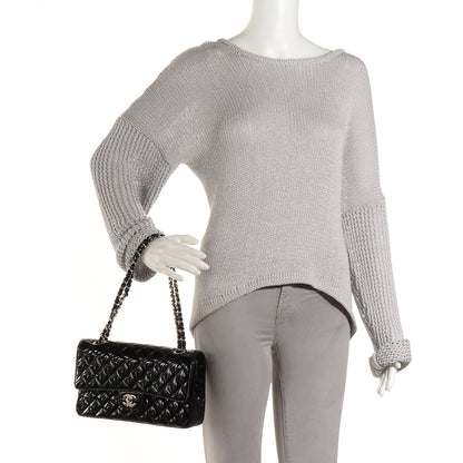 Chanel Patent Quilted Medium Double Flap Black 2 of 9