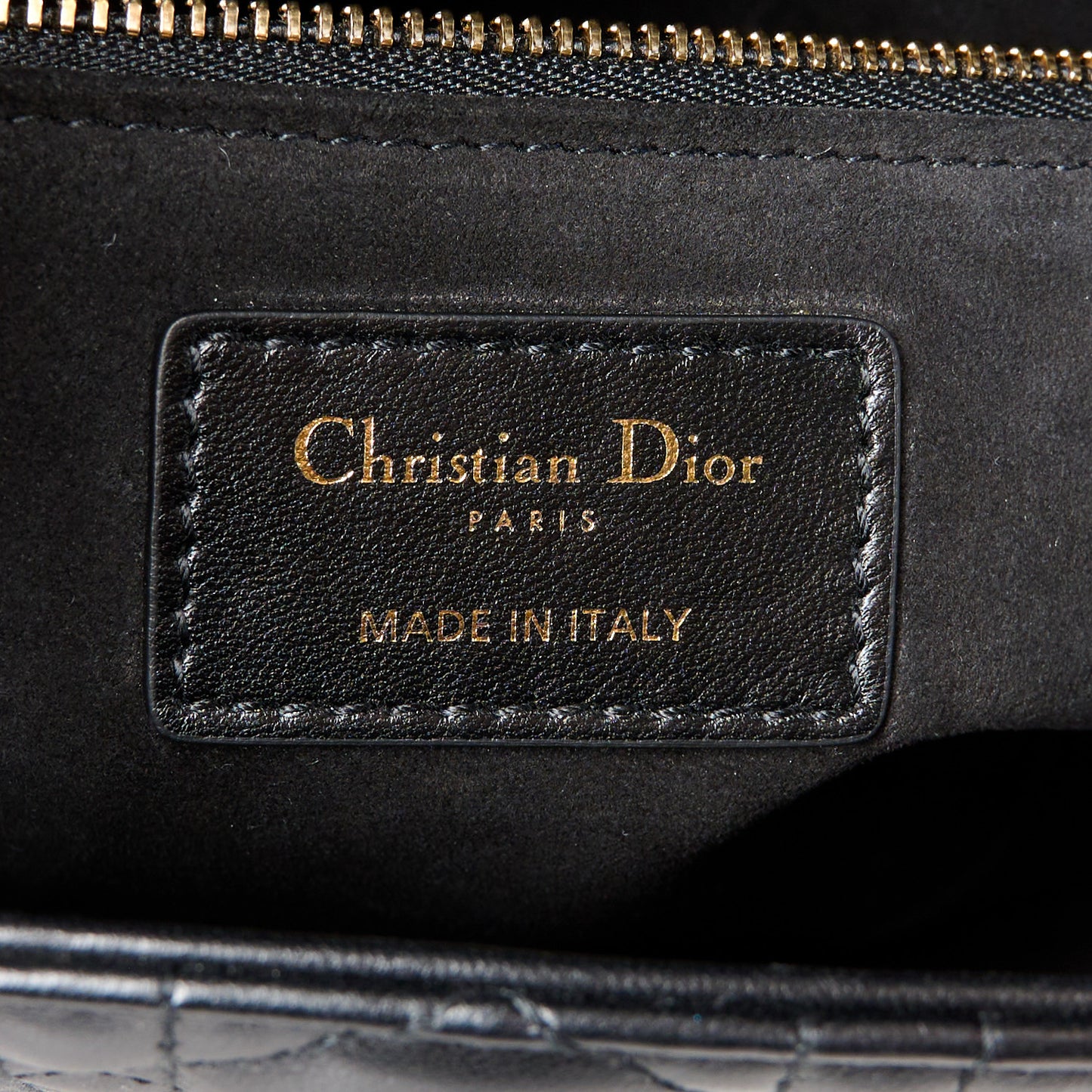Lambskin Cannage Medium Lady Dior Black