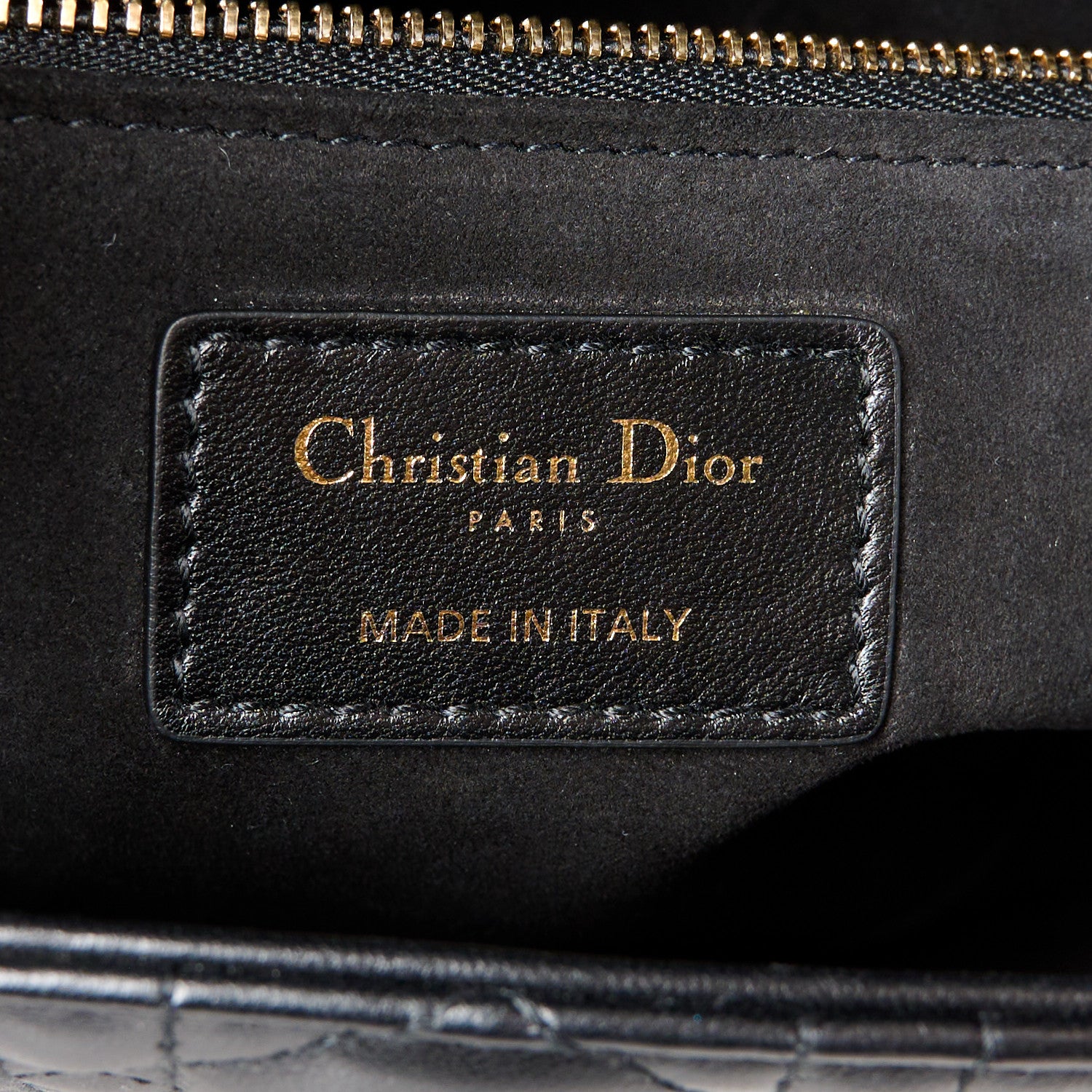 Christian Dior Lambskin Cannage Medium Lady Dior Black 6 of 10