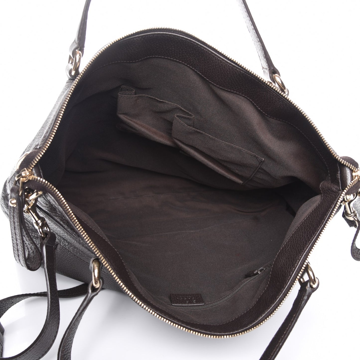 Pebbled Calfskin Broadway Tote Dark Brown