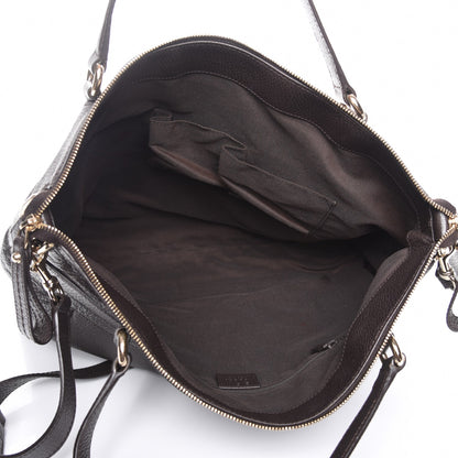 Gucci Pebbled Calfskin Broadway Tote Dark Brown 6 of 8