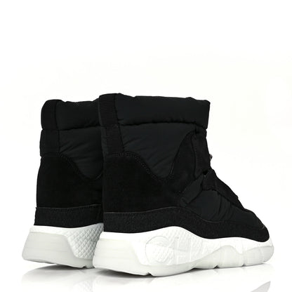 Chanel Nylon Suede Womens Short Boots 36.5 Black 8 of 16