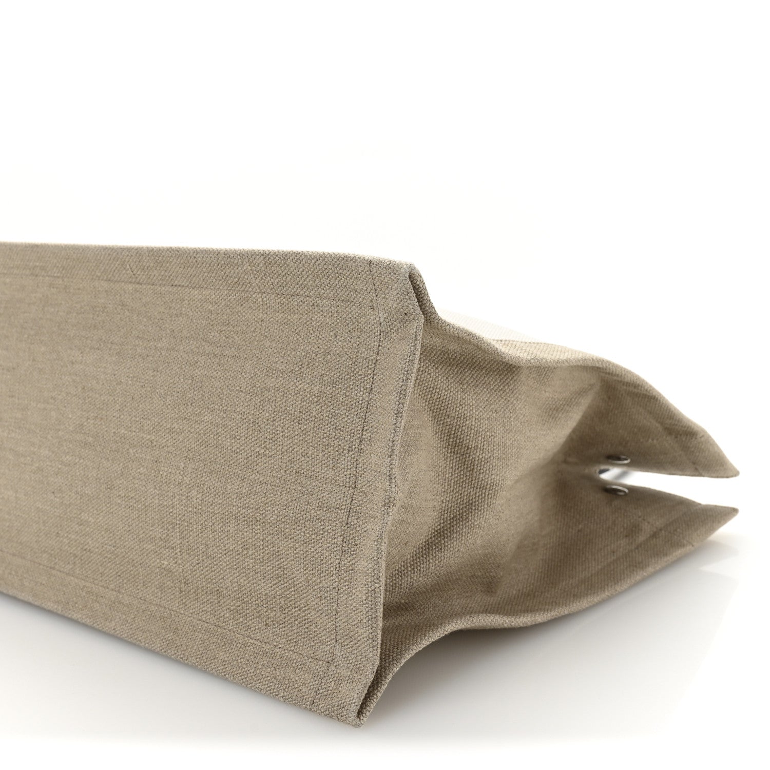 Saint Laurent Linen Calfskin Small Rive Gauche Tote Greggio Natural 9 of 9
