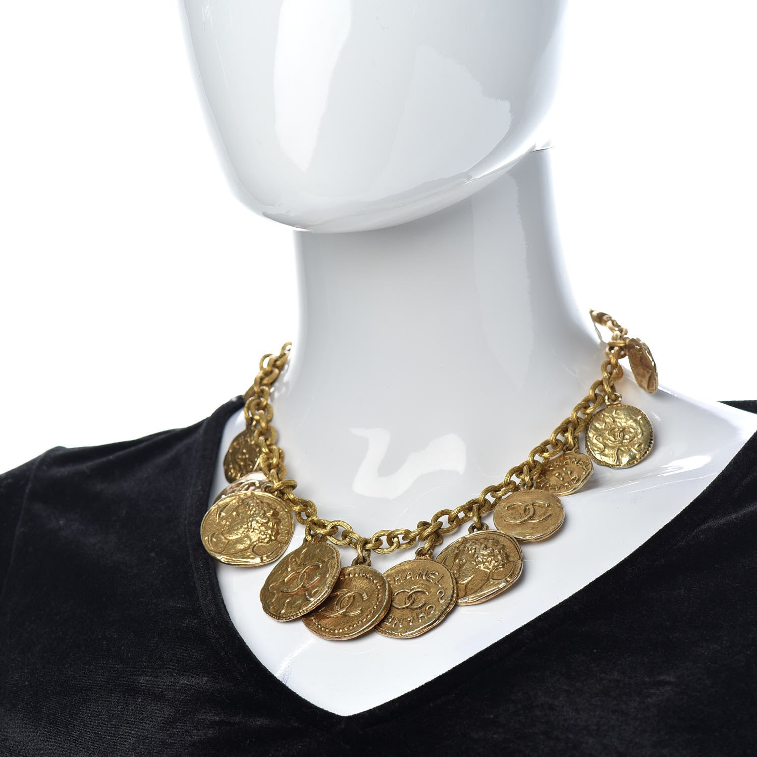 Chanel CC Medallions Necklace Gold 2 of 5