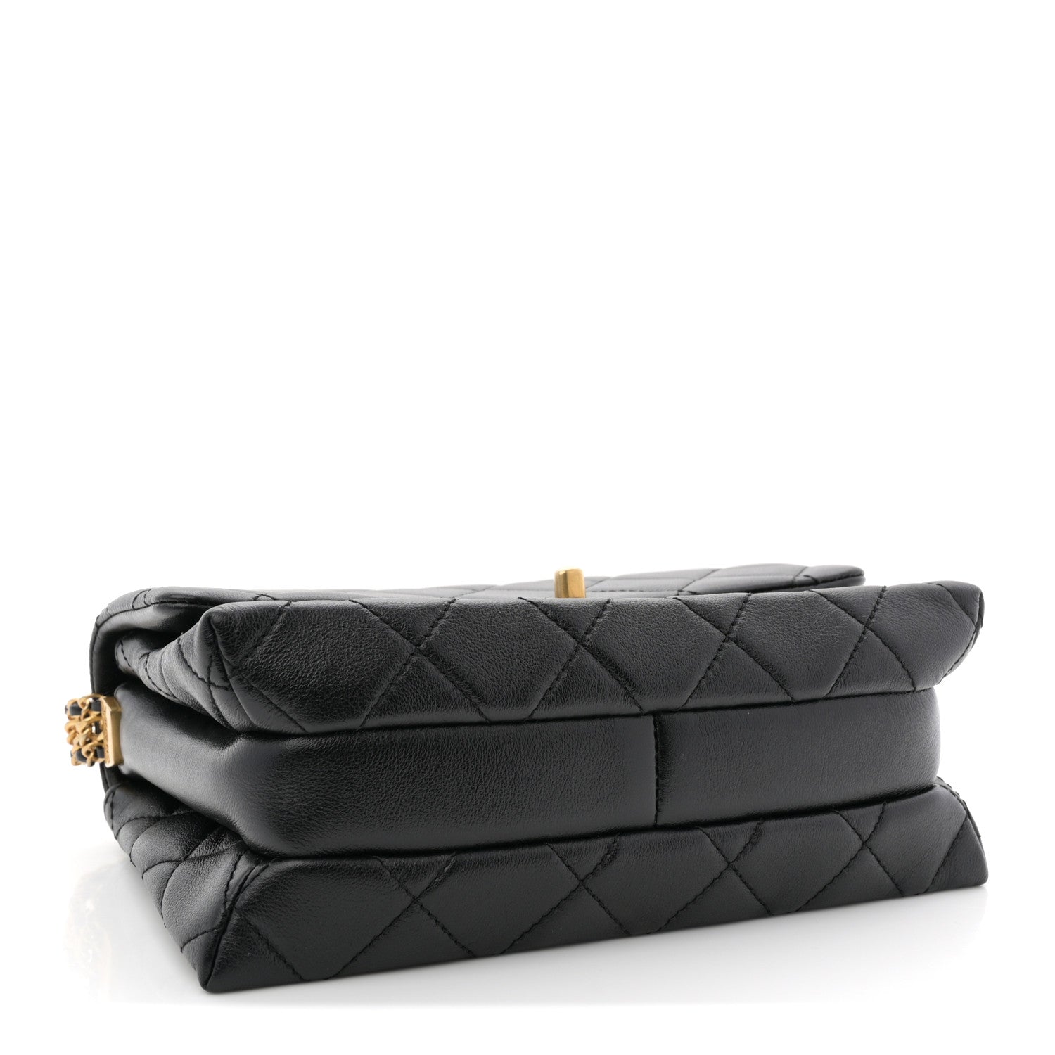 Chanel Calfskin Quilted Belt Chain Flap Black 4 of 11