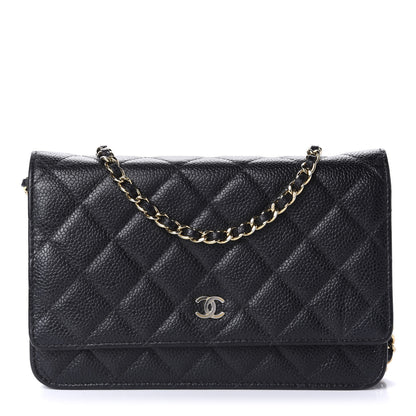 Chanel Caviar Quilted Wallet On Chain WOC Black 1 of 13