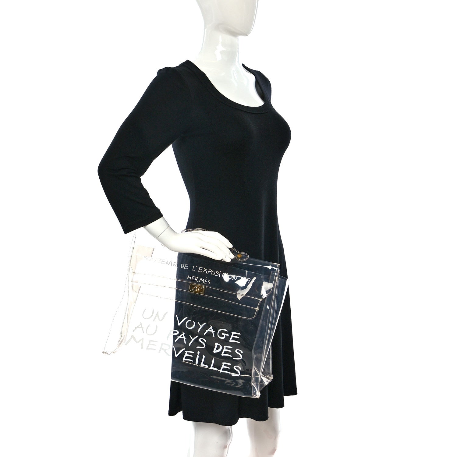 Hermes Vinyl Souvenir De L'Exposition Kelly Transparent 2 of 12