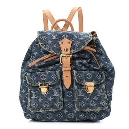 Louis Vuitton Denim Sac a Dos Backpack GM Blue 1 of 10