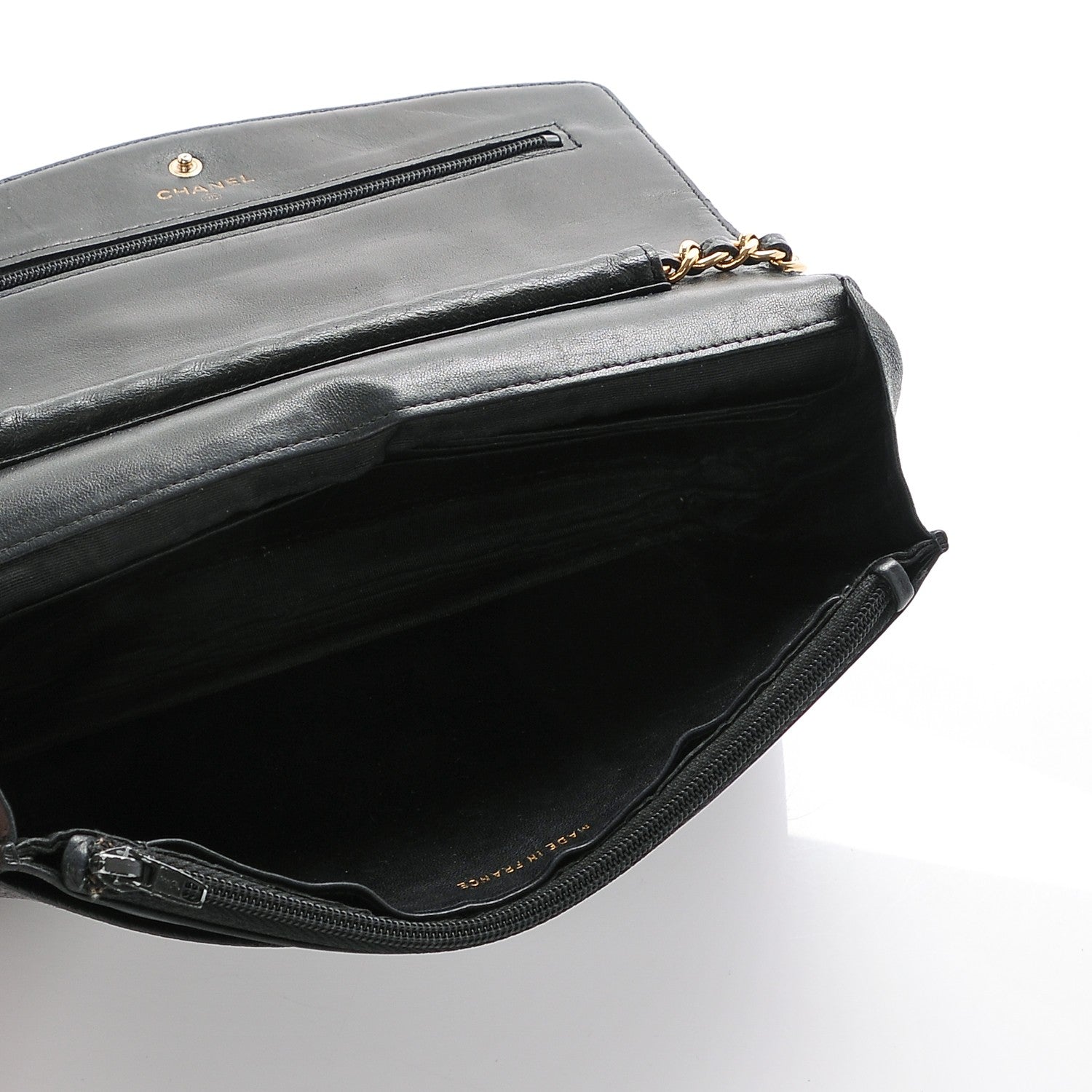 Chanel Caviar Timeless CC Wallet On Chain WOC Black 5 of 8