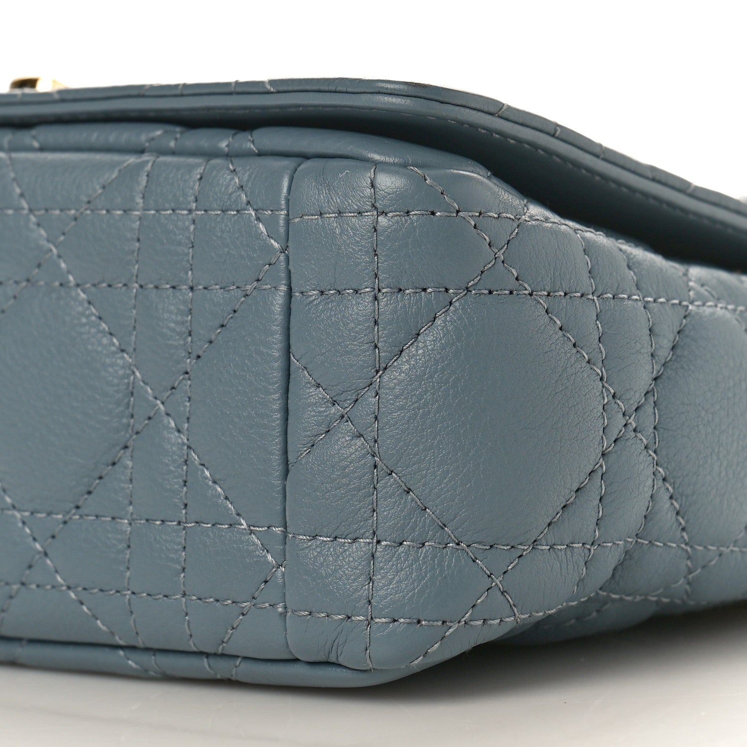 Christian Dior Calfskin Cannage Small Caro Bag Cloud Blue 10 of 10