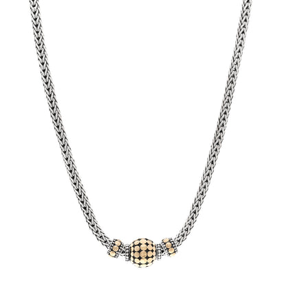 John Hardy Sterling Silver 18K Yellow Gold Dot Classic Chain Necklace 1 of 6
