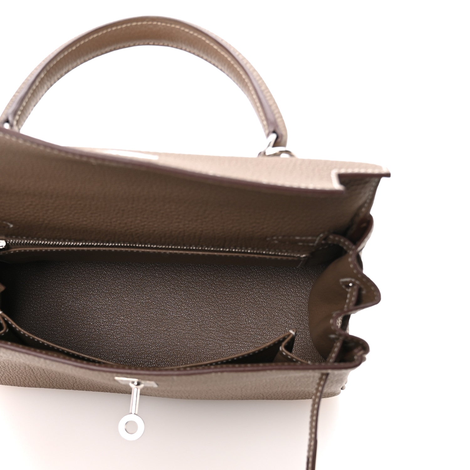 Hermes Togo Kelly Retourne 25 Etoupe 5 of 11