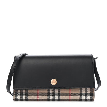 Burberry Calfskin Vintage Check With Detachable Strap Archive Beige Black 1 of 8