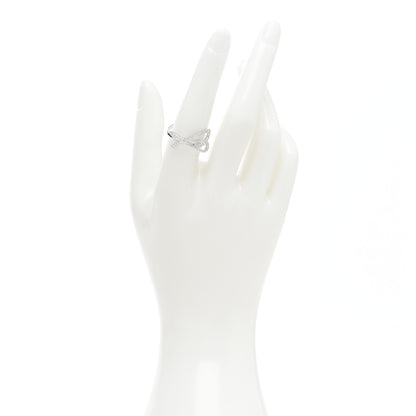 Tiffany 18K White Gold Diamond .35ctw Bow Ring 55 7.25 2 of 6