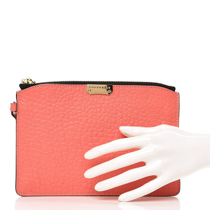 Burberry Signature Grain Calfskin Paige Wristlet Clutch Rose Pink 2 of 7
