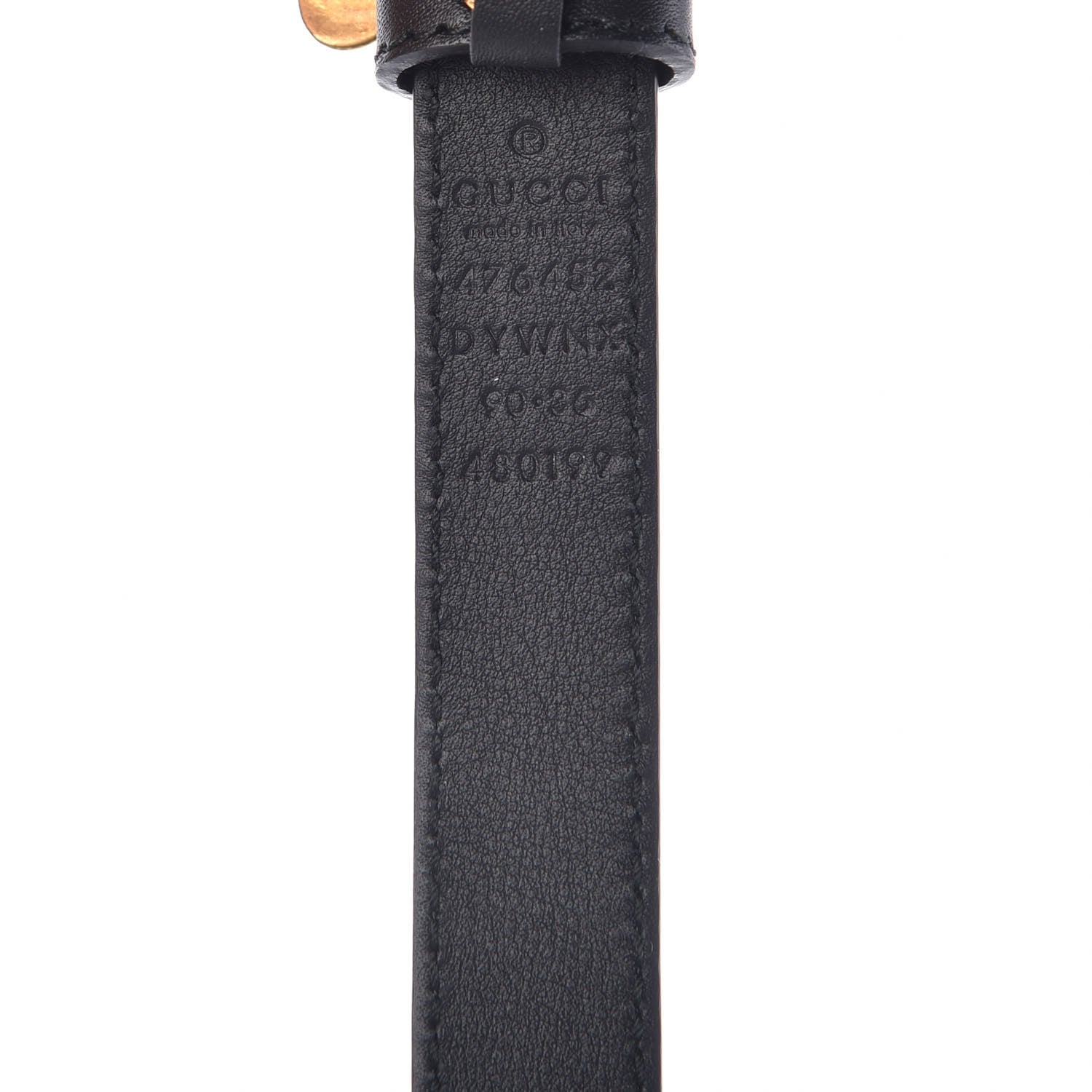 Gucci Calfskin Queen Margaret Bee Belt 90 36 Black 7 of 8