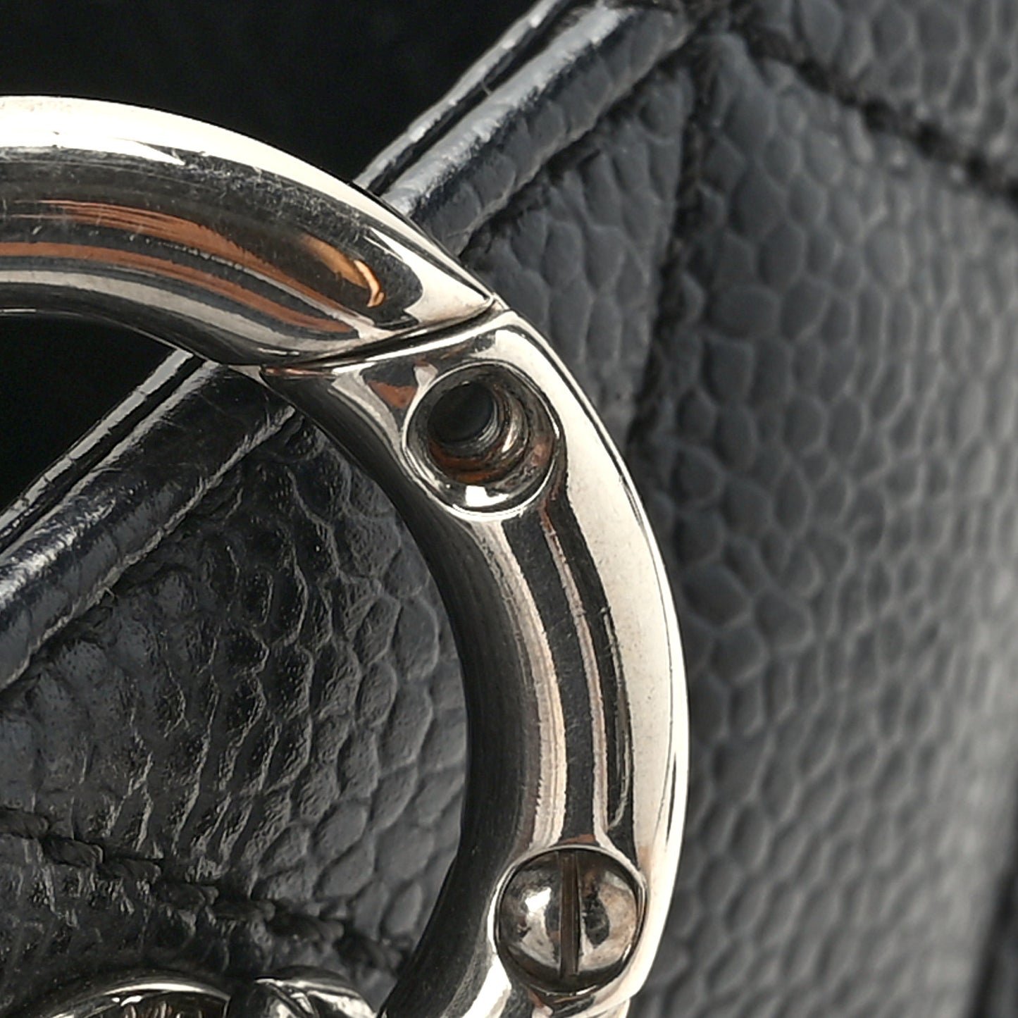 Caviar Quilted Grand Shopping Tote GST Black