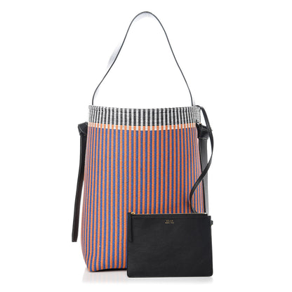 Celine Woven Canvas Small Twisted Cabas Multicolor 1 of 17