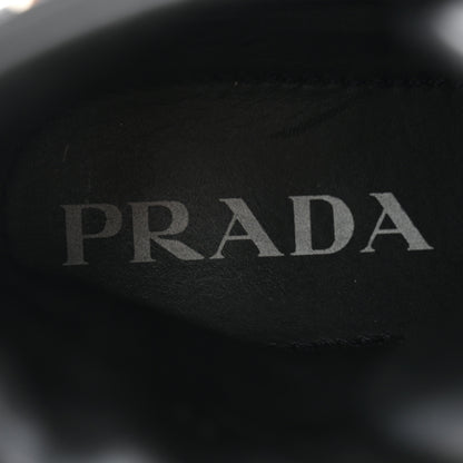 Prada Re-Nylon Gabardine Triangle Womens Wheel Pouch Pocket High Top Sneakers 39 Black 3 of 10